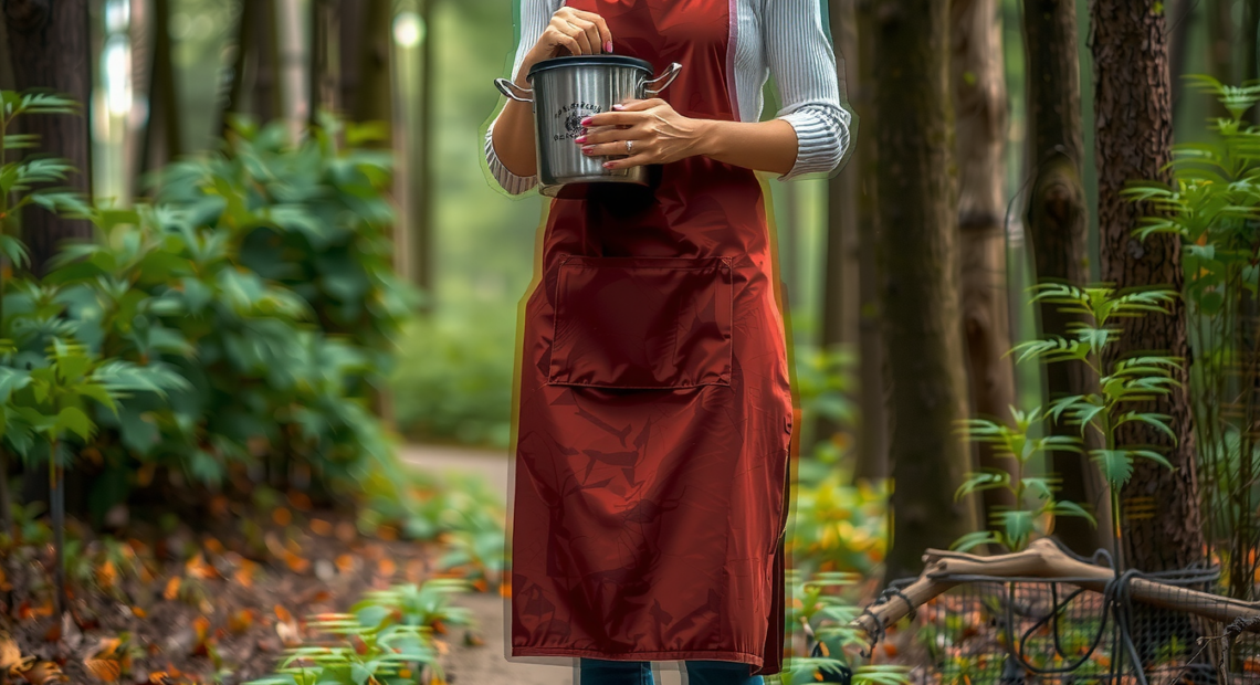 best camping cookware set for 2 — lifestyle photo showing Odoland Camping Cookware Set, in use
