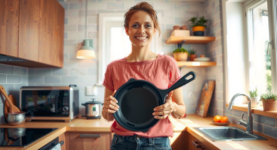 cast iron sizzling pan set — lifestyle photo showing Cast Iron Sizzling Pan, in use