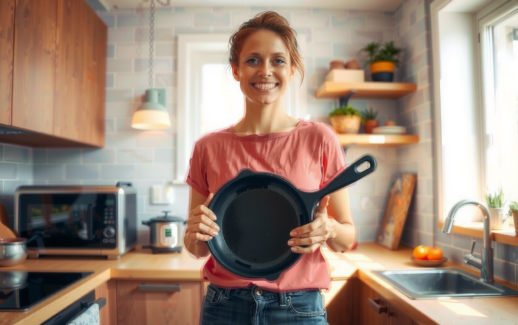cast iron sizzling pan set — lifestyle photo showing Cast Iron Sizzling Pan, in use