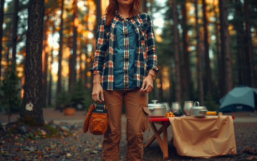 camping cookware set — lifestyle photo showing Odoland Camping Cookware Set in use