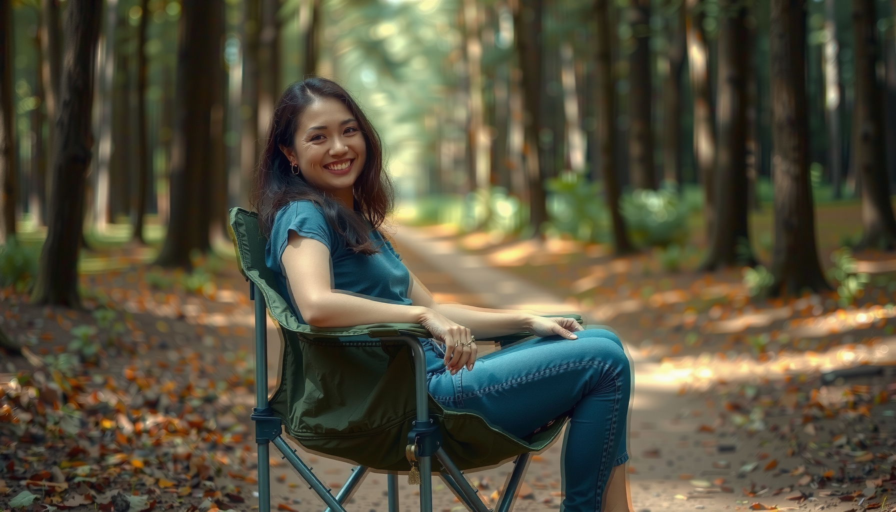 lightweight camping chair — illustrative AI-generated lifestyle image