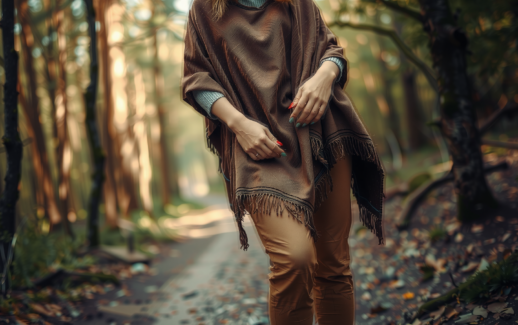 waterproof rain poncho for camping — lifestyle photo showing Infreecs Waterproof Rain Cape in use
