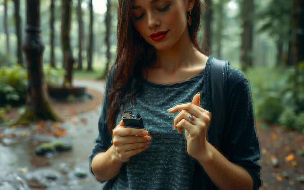 USB rechargeable lighter — lifestyle photo showing lafagiet USB Rechargeable Lighter, in use