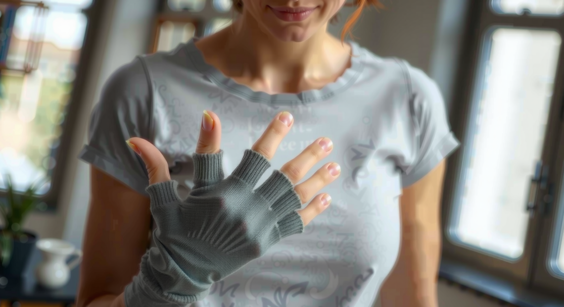 flexible fingerless gloves for men — lifestyle photo showing WTACTFUL Flexible Fingerless Gloves in use