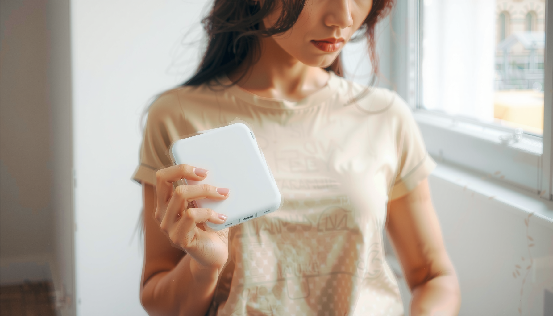 Anker PowerCore Essential 20000mAh portable charger — illustrative AI-generated lifestyle image