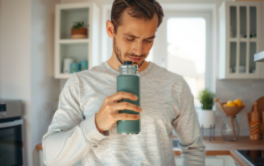 Chilly's Series 2 water bottle 500ml — lifestyle photo showing Chilly's Series 2 Vacuum in use