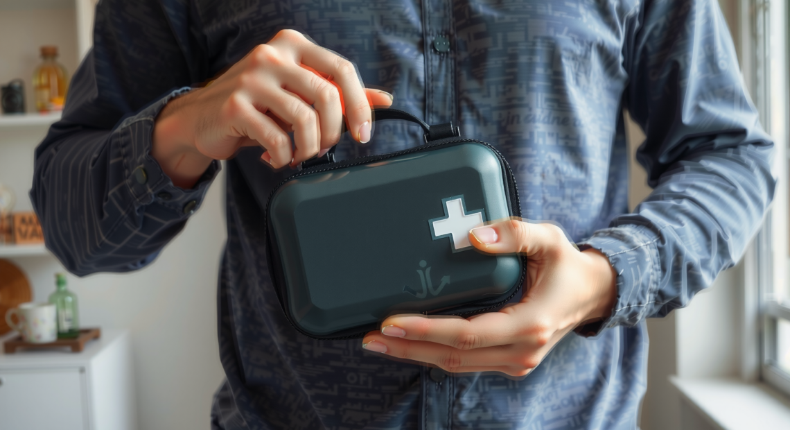 Lifesystems waterproof first aid kit — lifestyle photo showing Lifesystems Waterproof First Aid in use