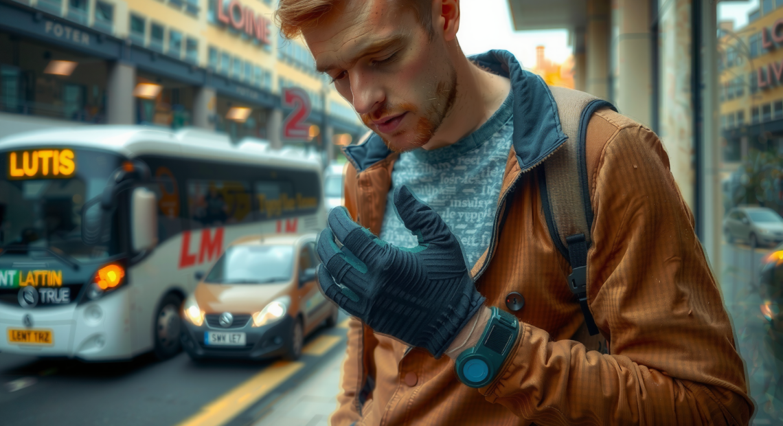 windproof touchscreen gloves winter cycling — lifestyle photo showing WTACTFUL Windproof Touch Screen in use