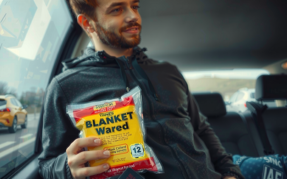 emergency foil blanket 12 pack — lifestyle photo showing General Medi Emergency Foil in use
