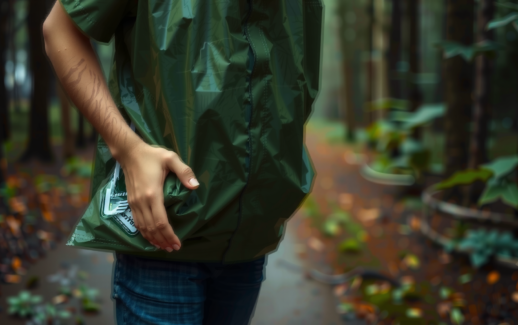 waterproof rain poncho for adults — lifestyle photo showing ElifeAcc Waterproof Poncho Multifunctional in use