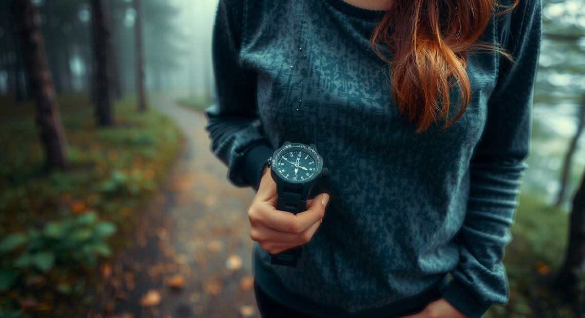 waterproof compass for camping — lifestyle photo showing Compass for Camping Gear, in use