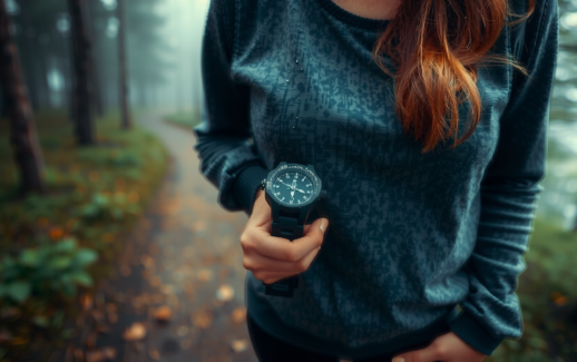 waterproof compass for camping — lifestyle photo showing Compass for Camping Gear, in use