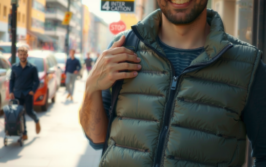 men's lightweight cycling gilet uk — lifestyle photo showing CGLRybO Men's Lightweight Cycling in use