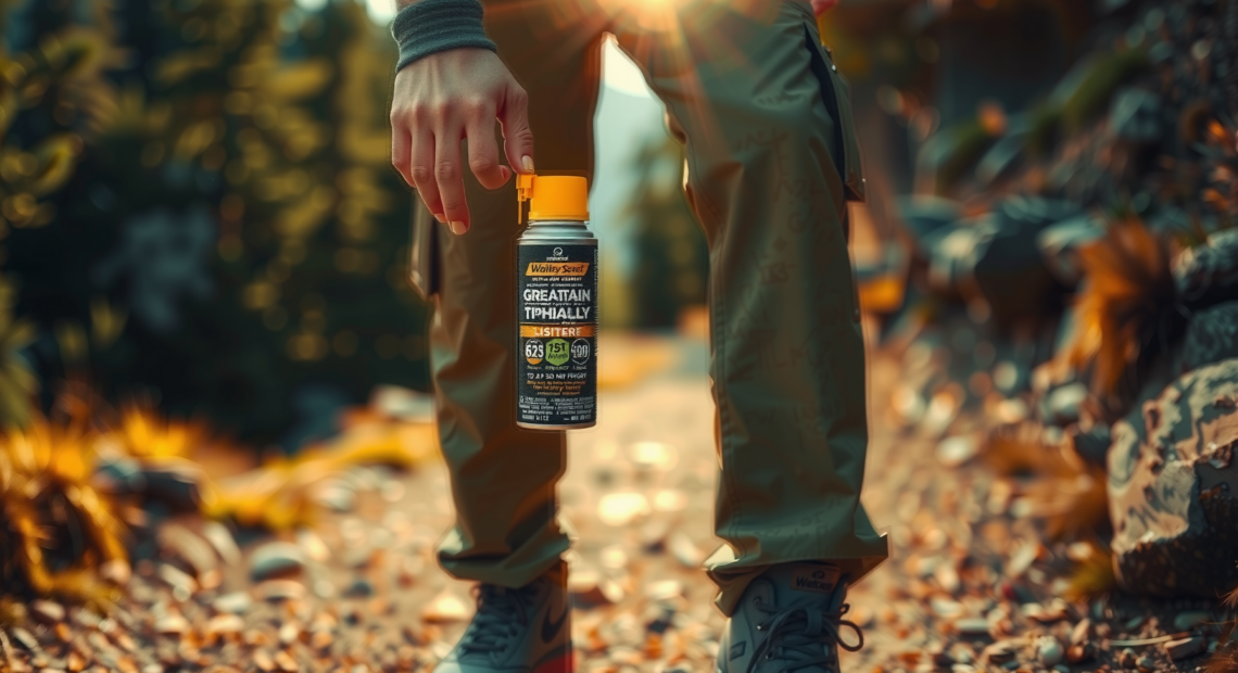 best waterproofing spray for shoes UK — lifestyle photo showing Stormproof Water Rain Repellent, in use