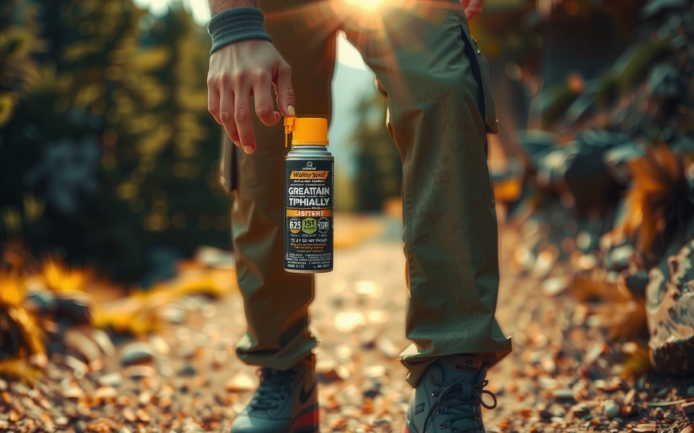 best waterproofing spray for shoes UK — lifestyle photo showing Stormproof Water Rain Repellent, in use