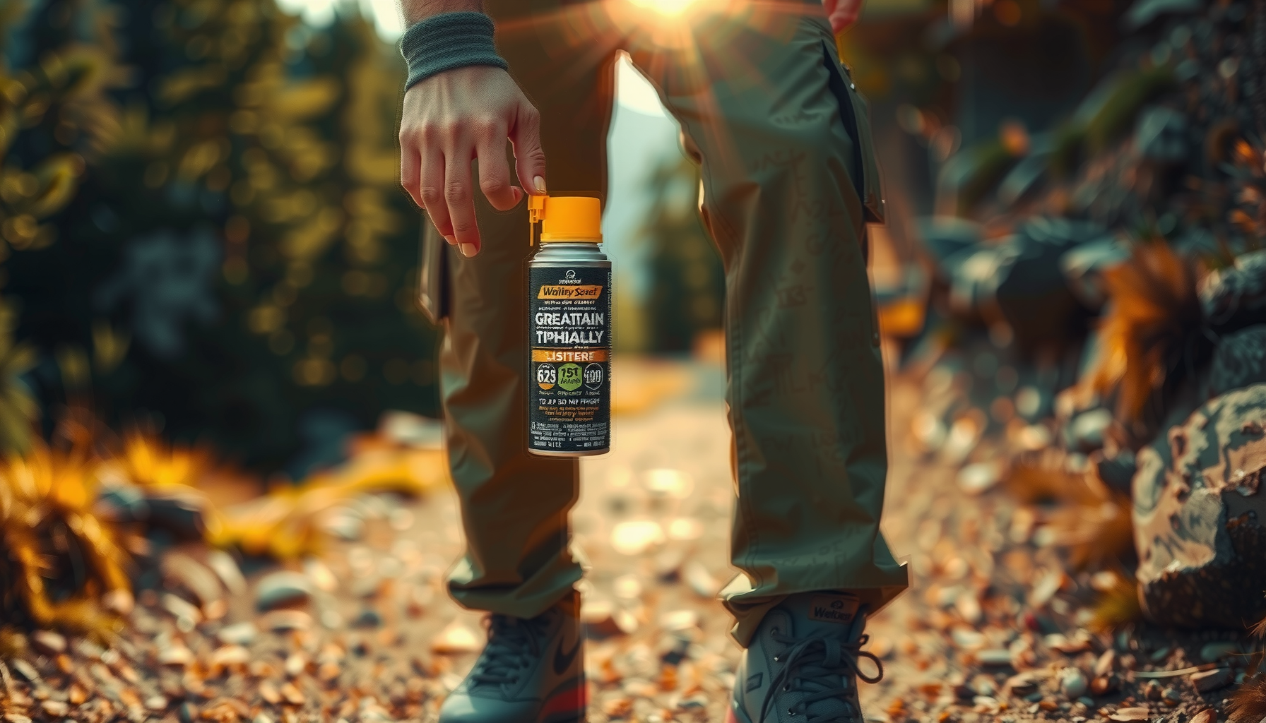best waterproofing spray for shoes UK — lifestyle photo showing Stormproof Water Rain Repellent, in use
