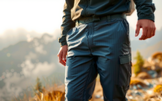 waterproof overtrousers men — lifestyle photo showing mosingle Men's Waterproof Trousers in use