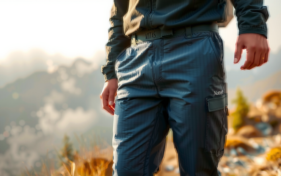 waterproof overtrousers men — lifestyle photo showing mosingle Men's Waterproof Trousers in use
