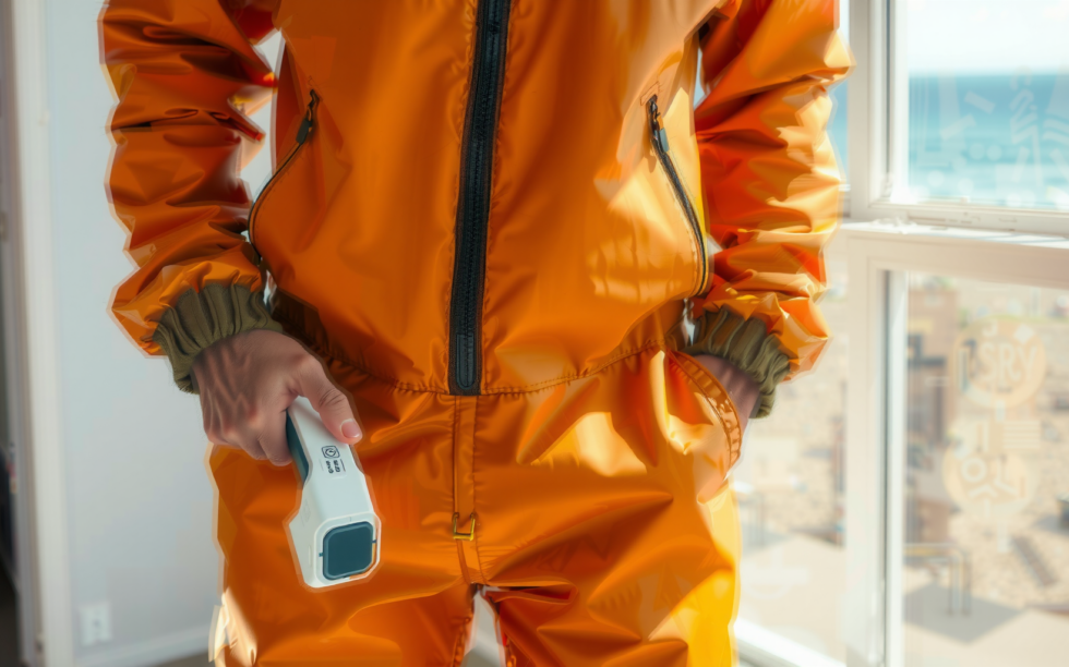 waterproof fishing rain suit for men — lifestyle photo showing Rodeel Waterproof Fishing Rain in use