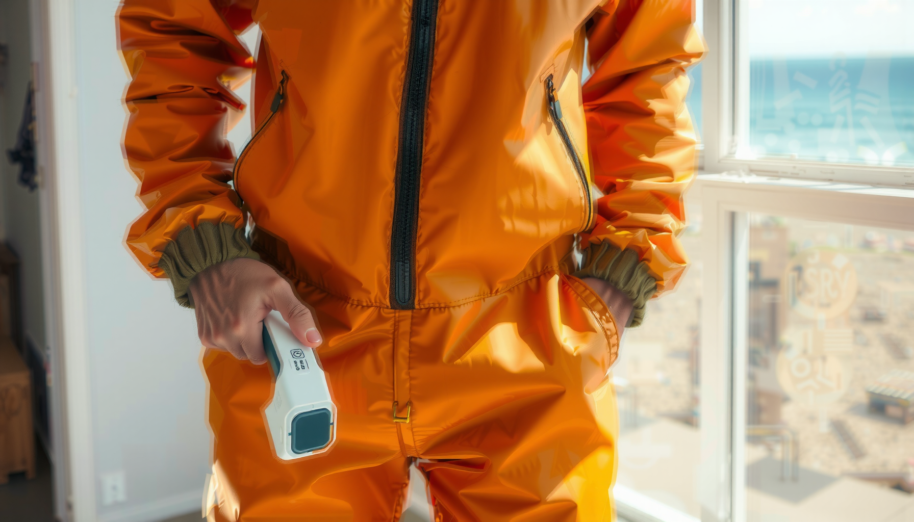 waterproof fishing rain suit for men — lifestyle photo showing Rodeel Waterproof Fishing Rain in use