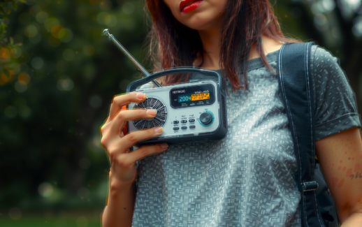 wind up solar radio uk — illustrative AI-generated lifestyle image