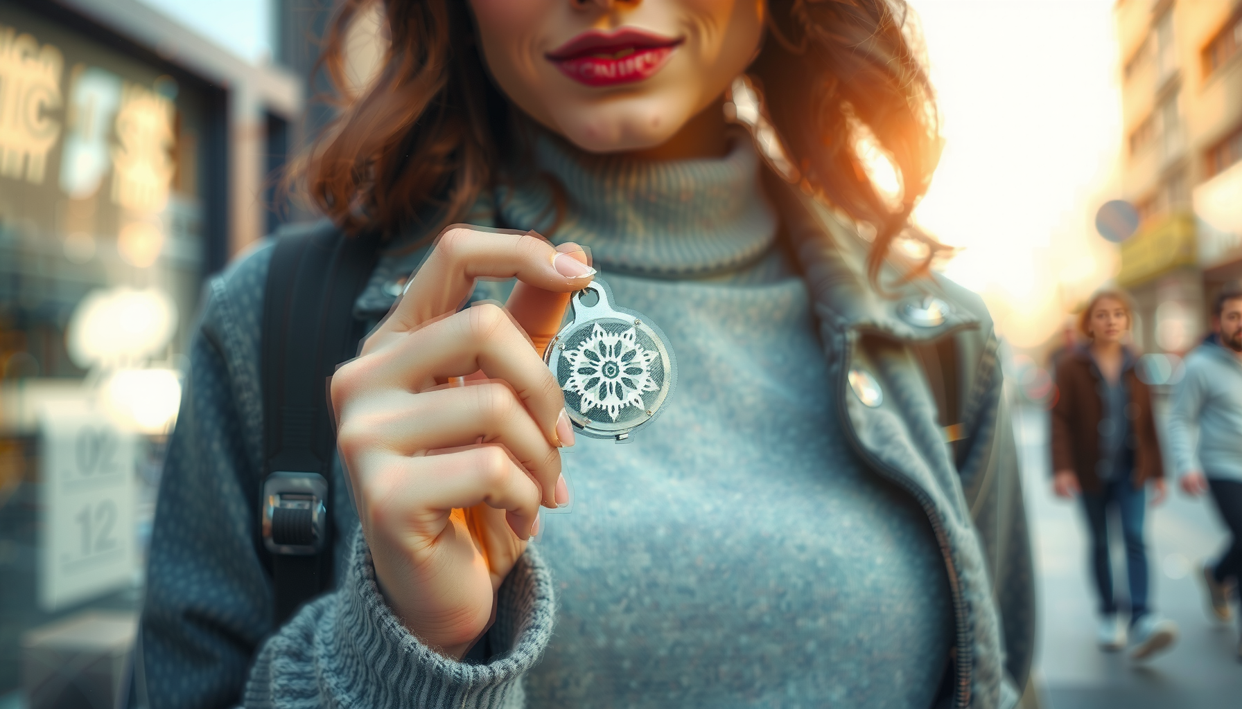 19-in-1 snowflake multi tool keychain — lifestyle photo showing FYHJNC 19-in-1 Snowflake Multi in use