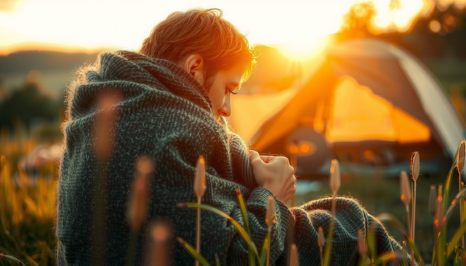 woolly mammoth merino wool blanket — illustrative AI-generated lifestyle image