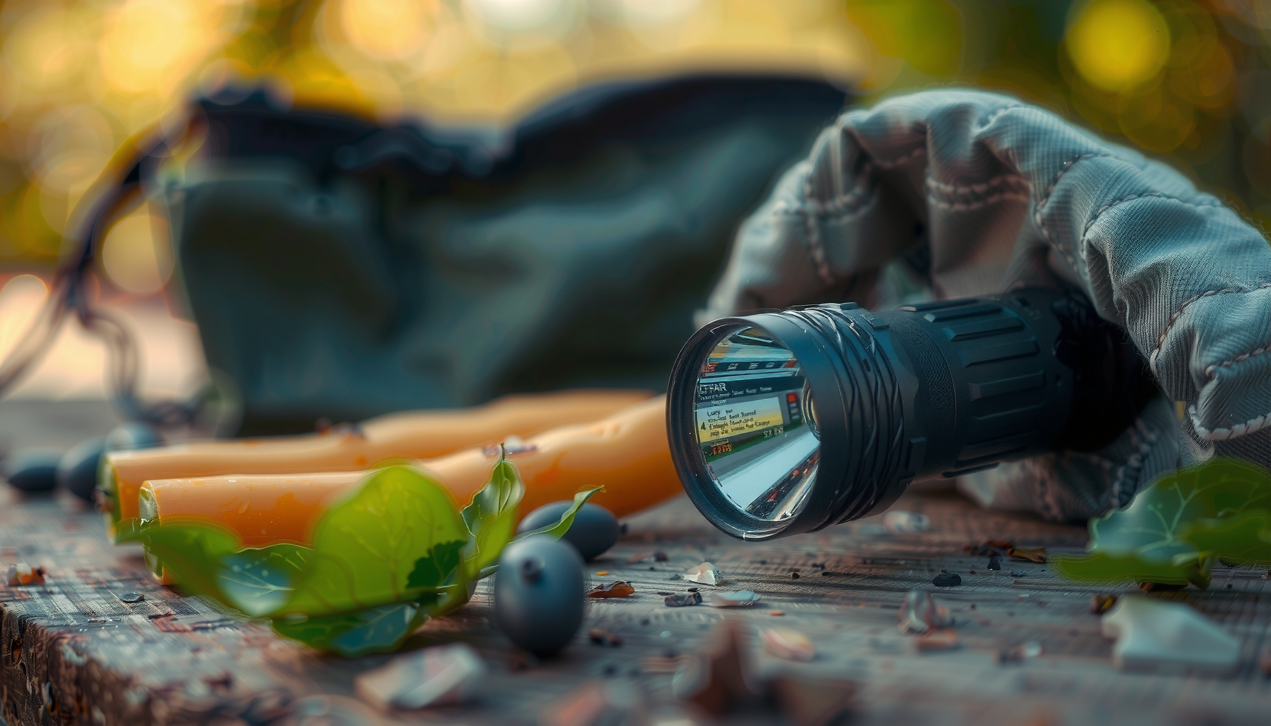 LOOP GEAR SK05 Pro flashlight — illustrative AI-generated lifestyle image