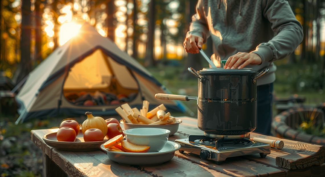Fire Maple Polaris pressure regulator remote — illustrative AI-generated lifestyle image