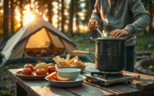 Fire Maple Polaris pressure regulator remote — illustrative AI-generated lifestyle image