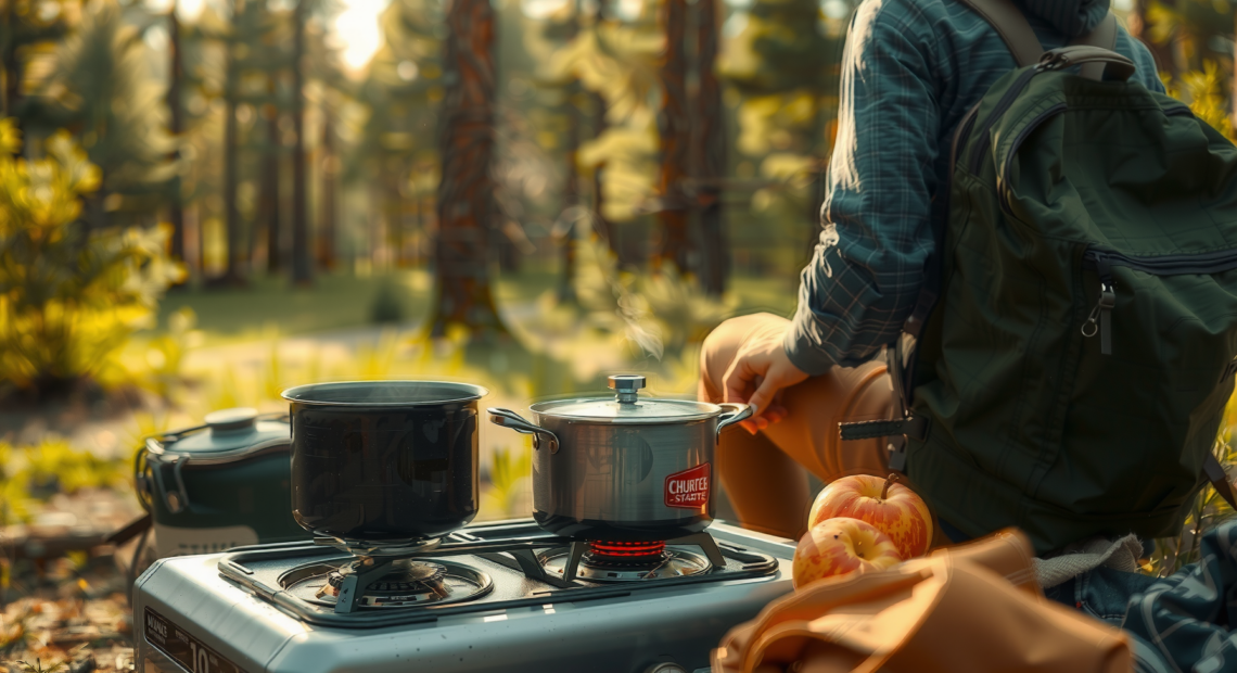 odoland 3500w camping stove — illustrative AI-generated lifestyle image