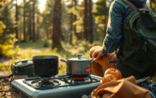 odoland 3500w camping stove — illustrative AI-generated lifestyle image