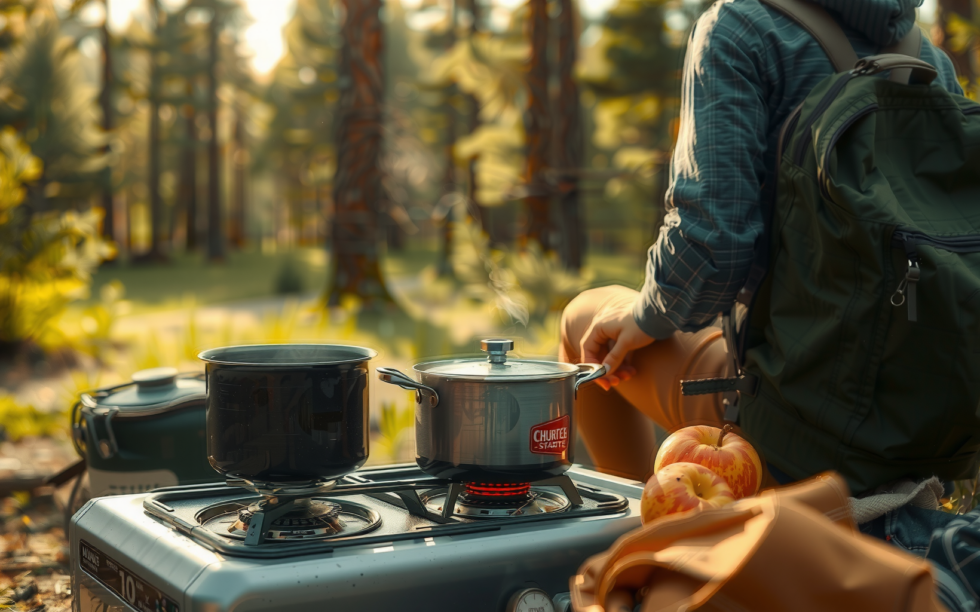 odoland 3500w camping stove — illustrative AI-generated lifestyle image