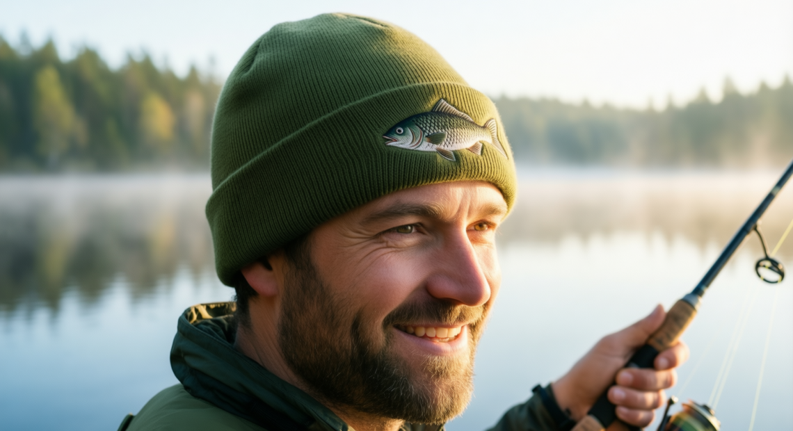 funny fishing hat for men — illustrative AI-generated lifestyle image