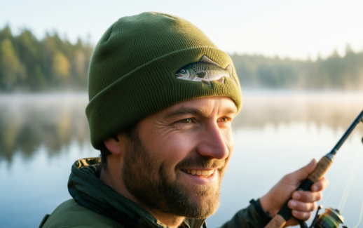 funny fishing hat for men — illustrative AI-generated lifestyle image