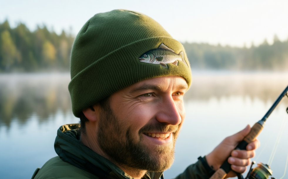 funny fishing hat for men — illustrative AI-generated lifestyle image