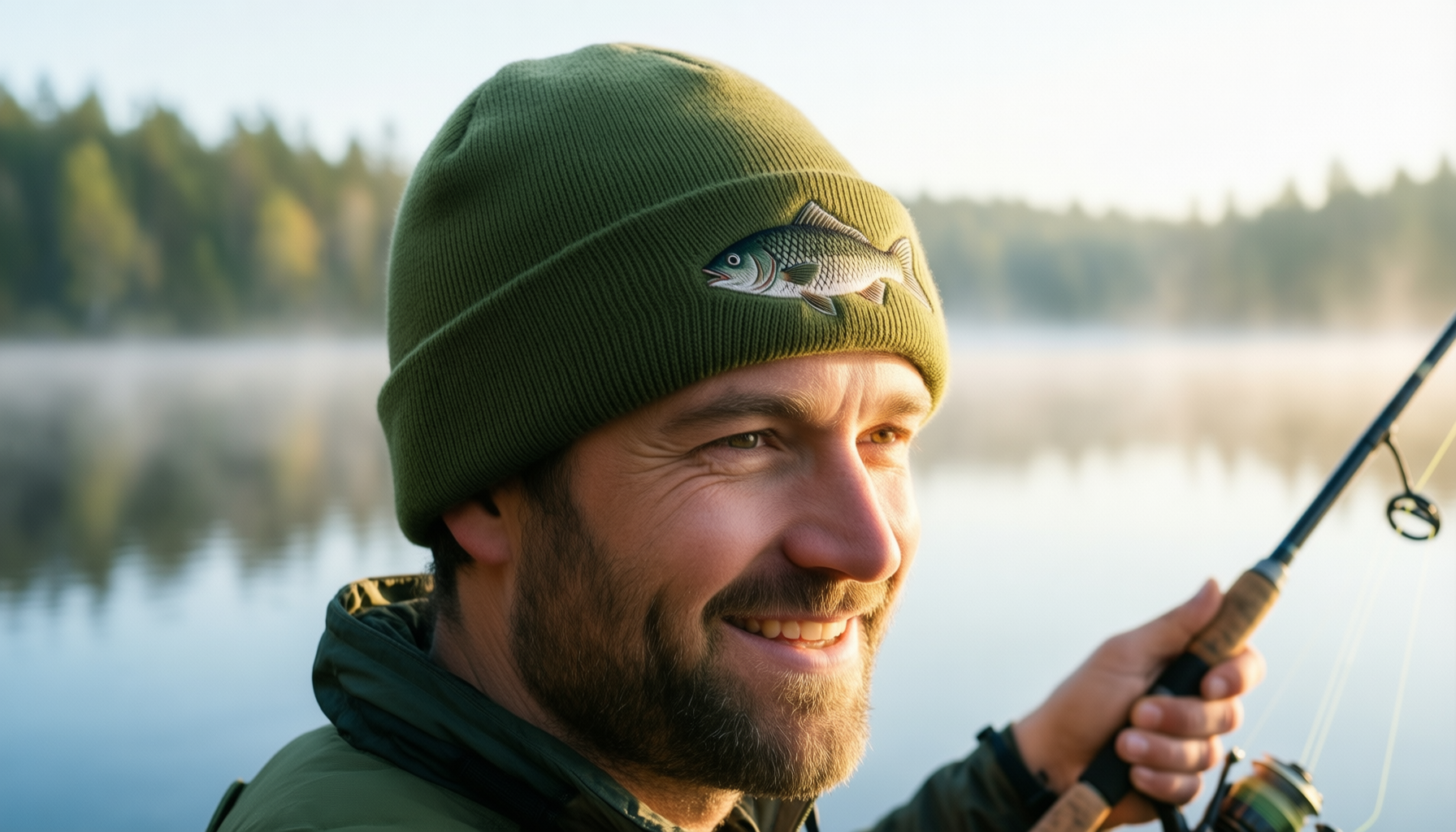 funny fishing hat for men — illustrative AI-generated lifestyle image