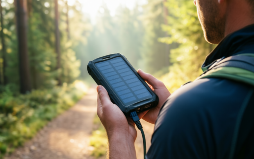 bigblue solar charger review — illustrative AI-generated lifestyle image