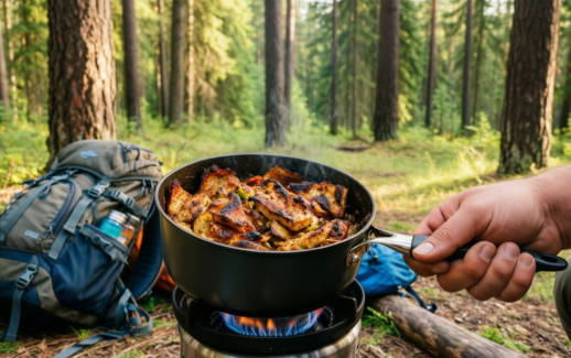 camping cookware set — illustrative AI-generated lifestyle image