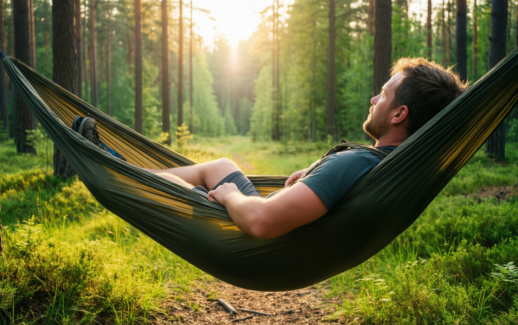 camping hammock review — illustrative AI-generated lifestyle image