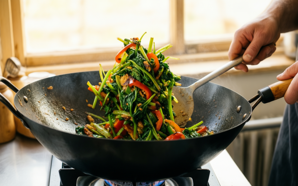 carbon steel wok 2 — illustrative AI-generated lifestyle image