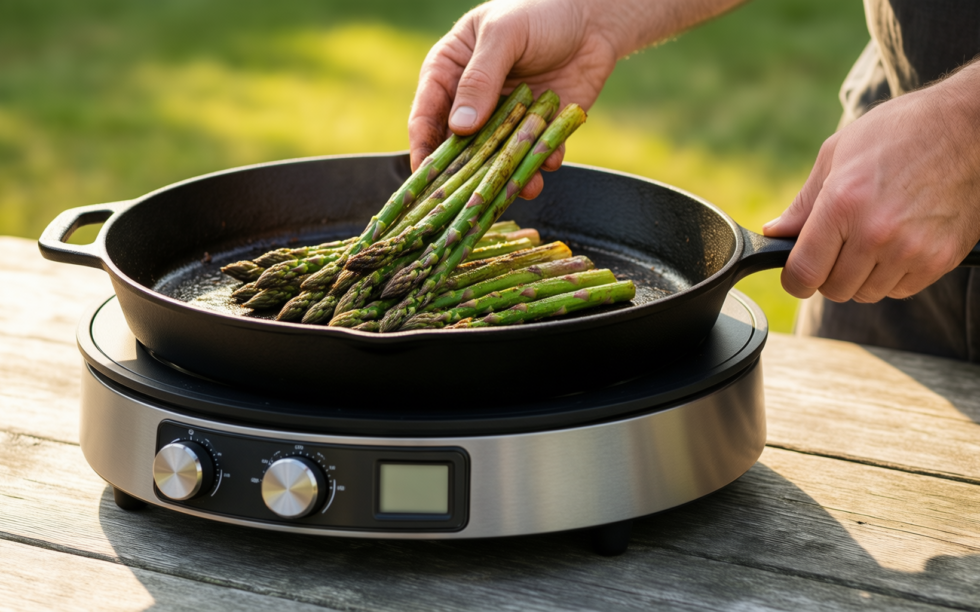 cast iron griddle pan — illustrative AI-generated lifestyle image