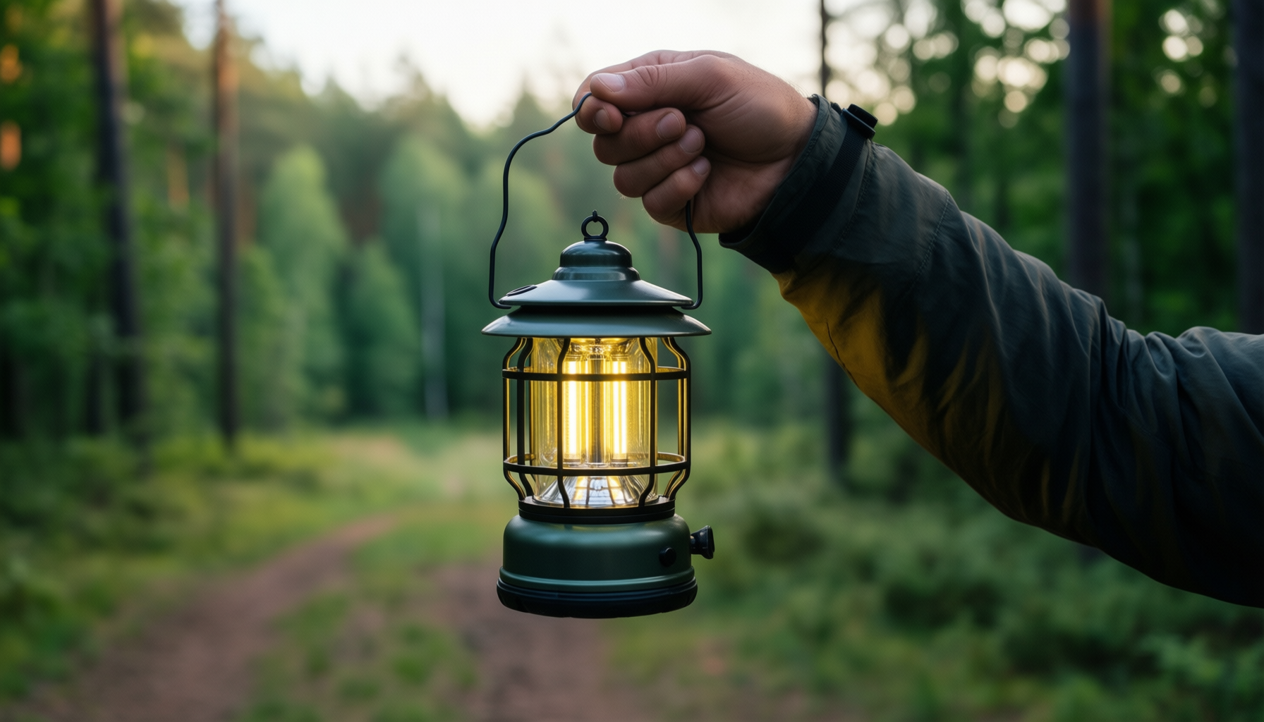 coleman led lantern review — illustrative AI-generated lifestyle image