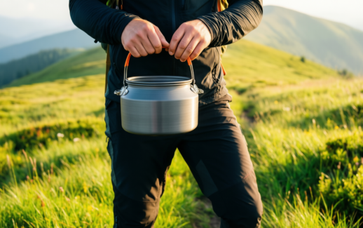 collapsible cooking pot — illustrative AI-generated lifestyle image