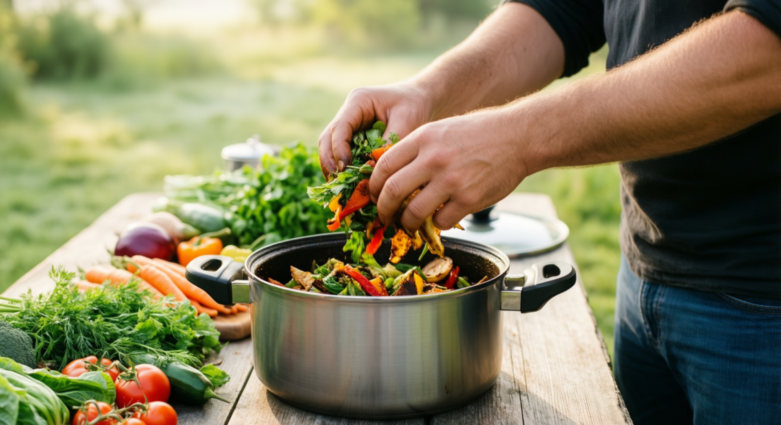 detachable handle cookware set 2 — illustrative AI-generated lifestyle image