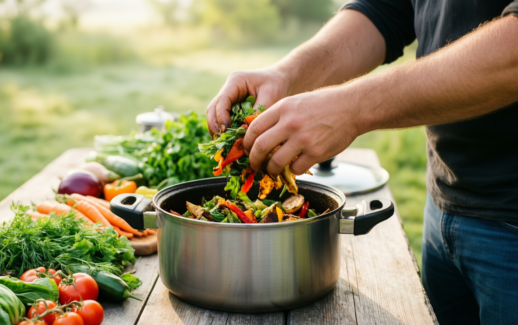 detachable handle cookware set 2 — illustrative AI-generated lifestyle image