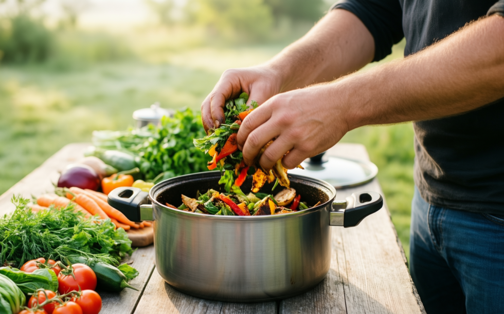 detachable handle cookware set 2 — illustrative AI-generated lifestyle image