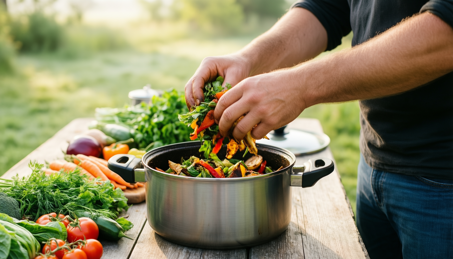 detachable handle cookware set 2 — illustrative AI-generated lifestyle image