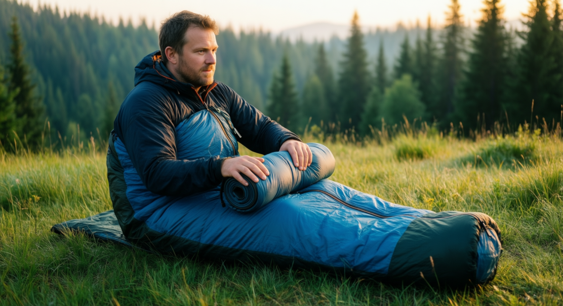 emergency sleeping bag uk — illustrative AI-generated lifestyle image