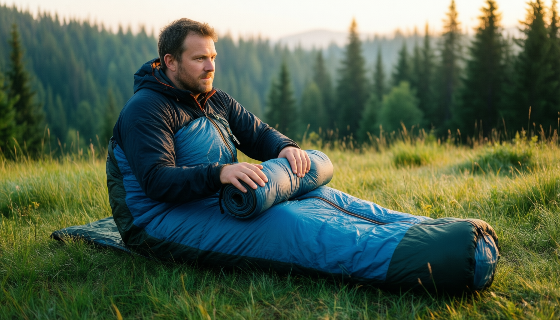 emergency sleeping bag uk — illustrative AI-generated lifestyle image